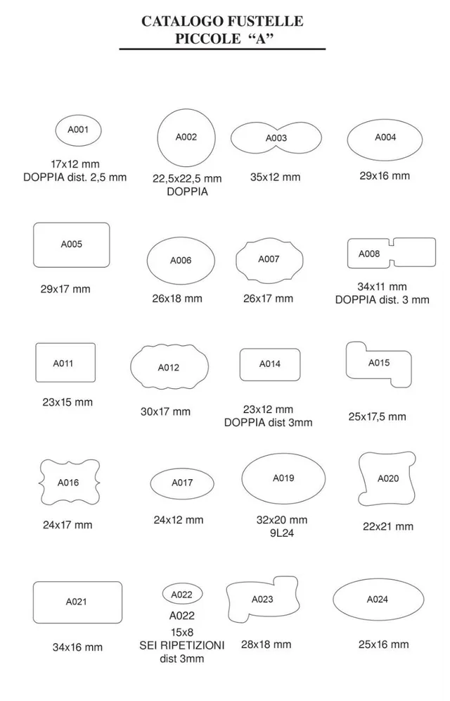 Sicily Bags Etichette Adesive Piccole A Carta 1000 Pz A001